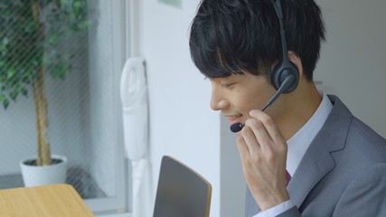 ビジネスマン・ヘッドセット