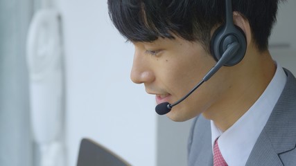 ビジネスマン・ヘッドセット