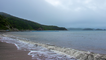 Sea coast in the Primorsky Territory. Andreevka.