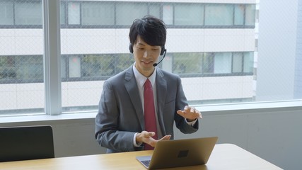 ビジネスマン・ヘッドセット