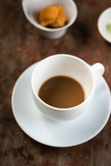 Coffee in a cup on the table