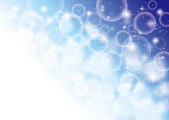 光　泡　キラキラ　背景　青