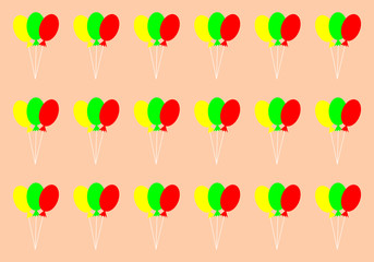 background with colorful balloons