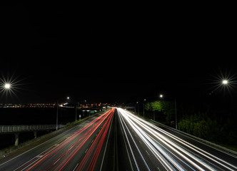 Fototapeta na wymiar Long Exposure of Auckland Motorway