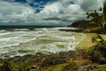 Sunny day at Havaizinho Beach in Itacaré, Bahia, with tropical landscapes and pristine nature, capturing the serene beauty of Brazil's coastline.