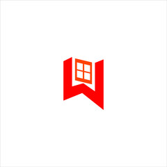 initial w logo design idea for window agent