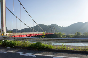 Fototapeta na wymiar Yuragawa river in Kyoto, Japan