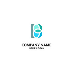 latter b colorfull,B monogram logo, Elegant identity design in blue