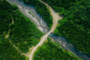 Mountain river. Sakhalin.