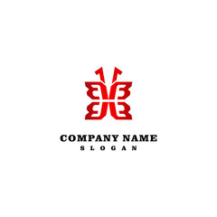 the letter b forms a butterfly