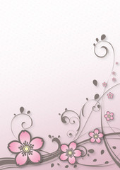 レトロな桜のイメージの背景