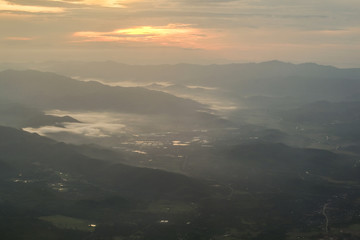 sunrise above clouds