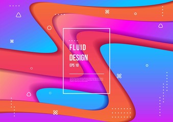 Liquid flow fluid background. Fluid colors shapes