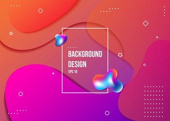 Wavy geometric with fluid design background. Trendy gradient shapes composition