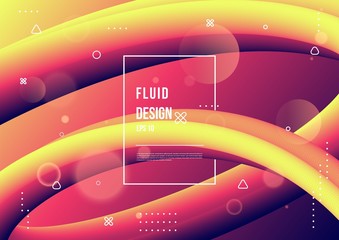 Abstract fluid color pattern of neon color liquid gradient background