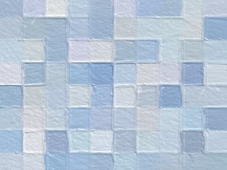 Abstract mosaic of pastel blue squares. geometric colorful pattern. Picture for creative wallpaper or design art work.