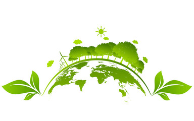 Ecology concept and Environmental ,Banner design elements for sustainable energy development, Vector illustration