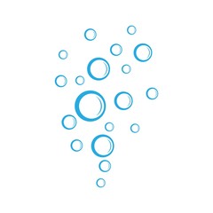 Bubbles water background vector icon