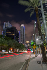 Fototapeta na wymiar View of Brickell Avneue Miami FLorida