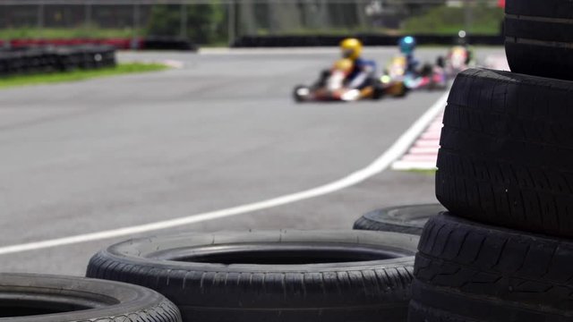 Go Karts increase speed in race track