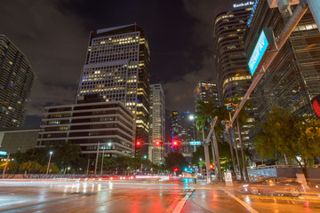 Brickell Avenue night city photo