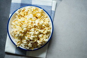 Bowl filled with popcorn