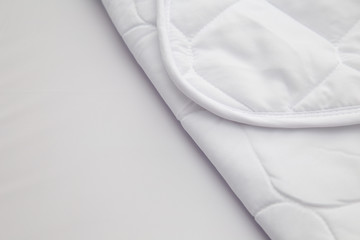 close up of white mattress bedding pattern background