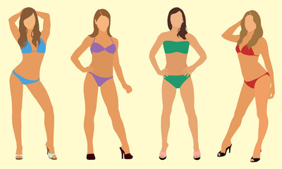 Women in Bikini	Swimsuit