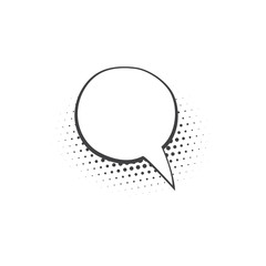 Cartoon bubble comic speech chat vector icon illustration