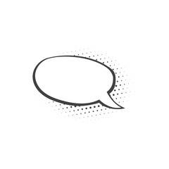 Cartoon bubble comic speech chat vector icon illustration