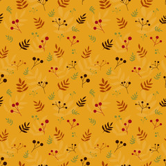 Autumn organic background. Seamless pattern.Vector. 秋の有機的なパターン