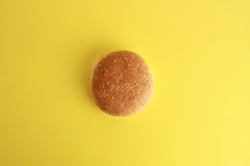 hamburger bun with sesame seeds