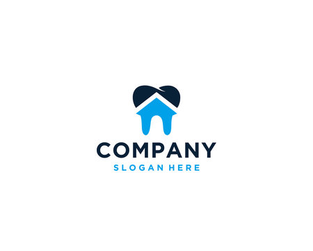 Home dental logo design template