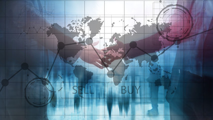 Forex Trading Investment Financial Chart Graphs. Business and technology concept.