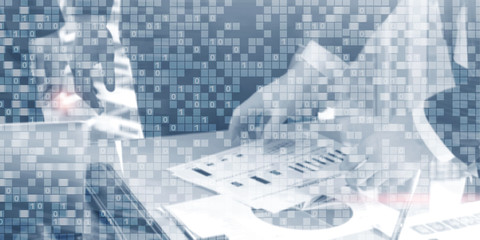 Digital Binary Code Business background. Matrix Abstract futuristic wallpaper