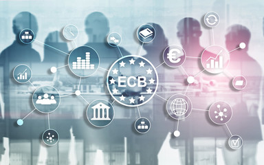 ECB European central bank Business finance concept.