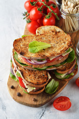 Fresh homemade sandwich