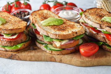 Fresh homemade sandwich