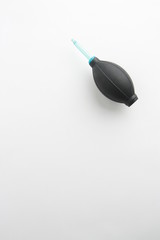 Pear clean photo camera on colorful background