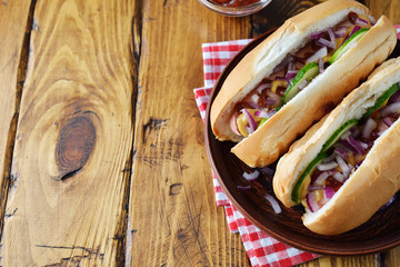 Fresh homemade hot dogs