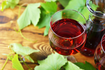 A glass of rose wine