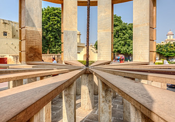 Jantar Mantar Observatory, Jaipur, Rajasthan, India - A collection of architectural astronomical...