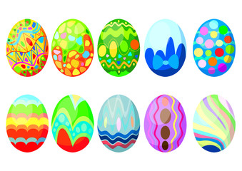Fototapeta na wymiar easter egg design on white background illustration vector