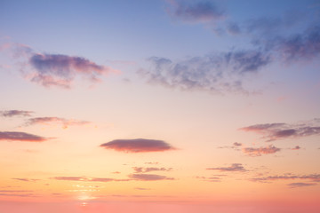 Gentle Sky Clouds Background at Sunset time, natural colors