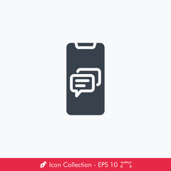 Phone Chat App Icon / Vector