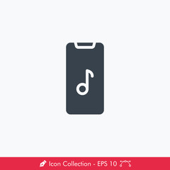 Phone Music App Icon / Vector