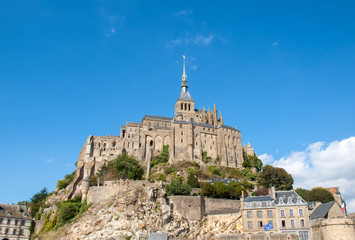 Fototapeta na wymiar Mont-Saint-Michel, island with the famous abbey, Normandy, France