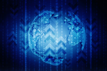 2d illustration world map abstract background