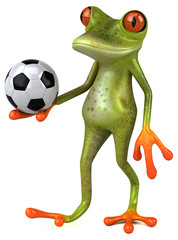 Fun frog - 3D Illustration