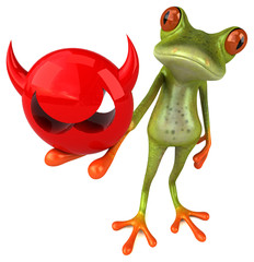 Fun frog - 3D Illustration
